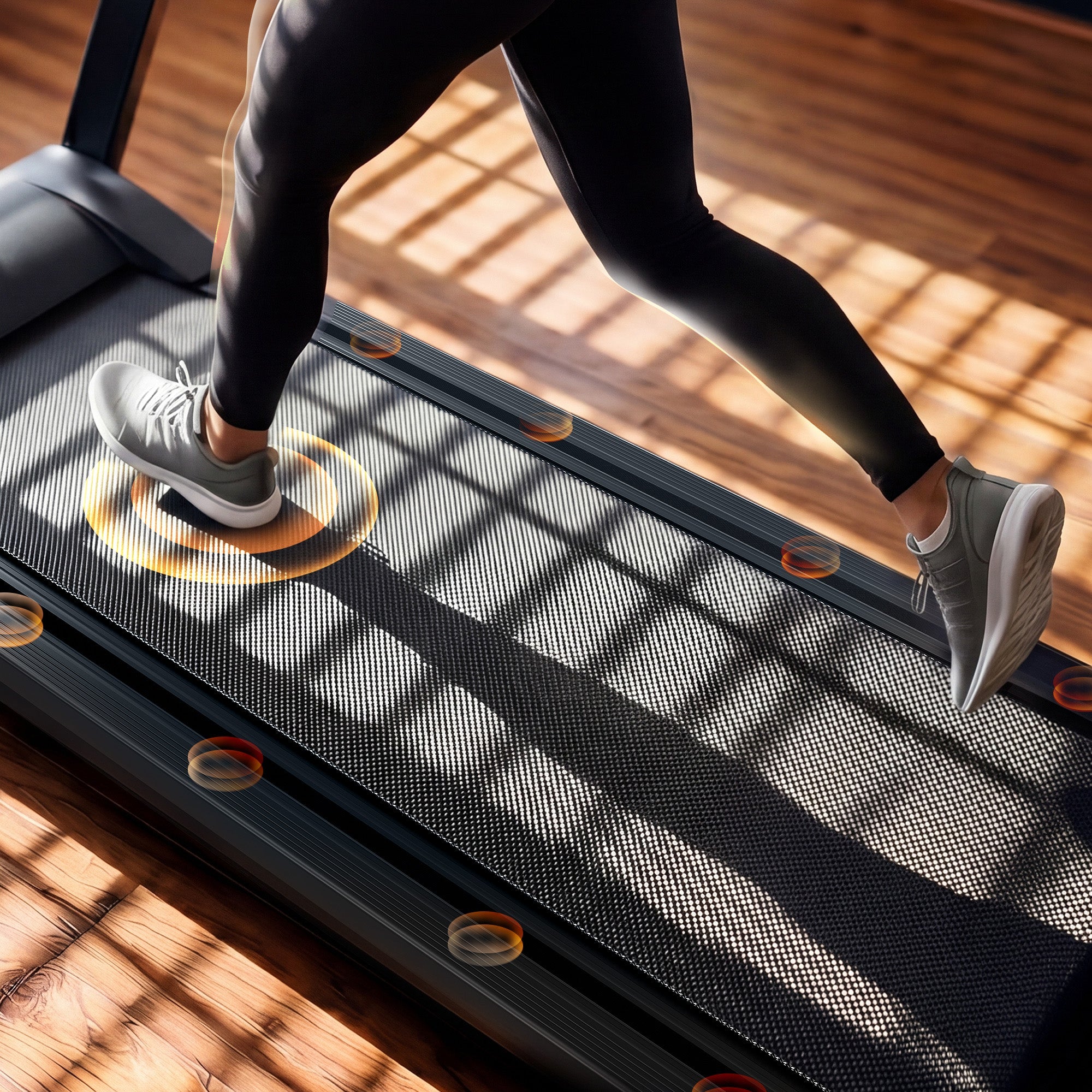 DeerRun All-New 2026 A1 Pro Move+ Smart Foldable Treadmill with 6% Incline & NFC | 350 lbs, 10 mph, Black